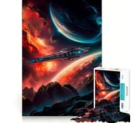 Rompecabezas de Nave Espacial Surrealista de 1000 Piezas para Adultos Juguete Inteligente para Jugar en Interiores Corte preciso Un Regalo Encantador 38x26cm