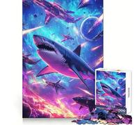 Rompecabezas de Naves espaciales Shark Space para Adolescentes, 1000 Piezas, Juguete Inteligente, Tiempo Libre, Corte preciso, Regalo de Temporada 38x52cm