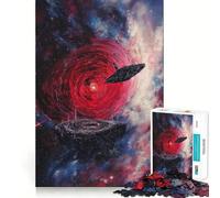 Rompecabezas de Naves espaciales y nebulosas de 1000 Piezas para Adultos Juguete de lógica Resistente para Jugar en Grupo Bordes Transparentes 38x26cm