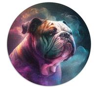 Rompecabezas de Nebulosa Bulldog para Adultos, 1000 Piezas, Redondo, 67,5 x 67,5 cm. Ideal para Adolescentes y decoración del hogar.
