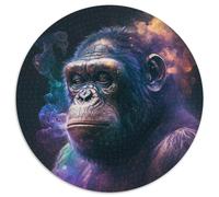 Rompecabezas de Nebulosa Chimpancé para Adultos, 1000 Piezas, Redondo, para Principiantes, Ideal para cumpleaños y Regalos navideños, 67,5 x 67,5 cm