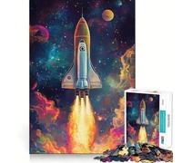 Rompecabezas de Nebulosa Colorida con Lanzamiento Espacial para Adultos, 1000 Piezas, diseño para Mejorar la Memoria y aliviar el estrés, Regalo Memorable (38x52cm)