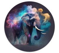 Rompecabezas de Nebulosa de Elefante para Adultos, 1000 Piezas, Redondo, para Actividades Familiares, decoración del hogar, Regalo navideño, 67,5 x 67,5 cm