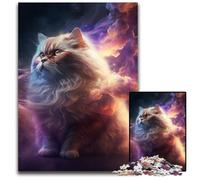 Rompecabezas de Nebulosa de Gato Persa de 1000 Piezas, Regalo de desafío Mental, Actividad educativa para Adolescentes, 26x38cm/10,23x14,96 Pulgadas