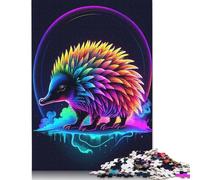 Rompecabezas de neón Colorido de Echidna, Materiales amigables, 100% cartón Reciclado, Rompecabezas para niños Adultos, 1000 Piezas (26 x 38 cm)