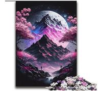 Rompecabezas de neón con Paisaje japonés para Adultos y Adolescentes, Noches de Juegos, Juguete Colorido para Regalar en casa (70x100cm)