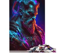 Rompecabezas de neón de Odin, difícil, 100% Reciclado, de cartón, para Mujeres y Hombres, Regalo para el Día del Padre, 1000 Piezas (75 x 50 cm)