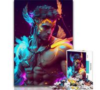 Rompecabezas de neón Hermes, 1000 Piezas, para Adultos, Regalo, Arte al carbón, para Pasar el rato, decoración del hogar, 75x50cm