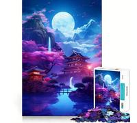 Rompecabezas de neón japonés de 1000 Piezas para Adultos Mejora la Memoria Juego Relajante Corte Premium (50x75cm)
