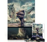 Rompecabezas de Nessie Visita a los Kelpies, 1000 Piezas, para Adolescentes, Rompecabezas Mental, Entretenimiento, Arte, ensamblaje, Coleccionable (50x75cm)