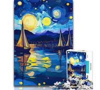 Rompecabezas de Night Sky La Noche Estrellada de 1000 Piezas para Adultos Un Juego desafiante y Familiar, Toda la Familia (50x75cm)