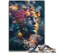 Rompecabezas de niña Florista galáctica para Adultos, 1000 Piezas, un desafío difícil para aliviar el estrés y Decorar el hogar para Mayores de 14 años, 50x75cm