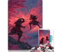 Rompecabezas de Ninja al pie del Monte Fuji para Adolescentes, Juego desafiante, Cada Pieza es única, Divertido y desafiante Juego Familiar (38x26cm)