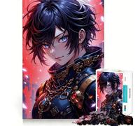 Rompecabezas de niño Anime con Ojos Azules,1000 Piezas,Juego Interactivo para estimular el Pensamiento,Cierre Seguro sin Piezas Sueltas,desafío Mental para el hogar (38x26cm)