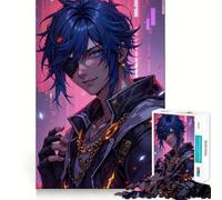 Rompecabezas de niño Anime con Parche en el Ojo para Adultos,1000 Piezas,Juego de Memoria,Ajuste Firme,Montaje Seguro,Juego de construcción de Conexiones significativas (50x75cm)
