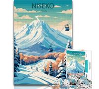 Rompecabezas de Niseko, Japón, para Adultos y Adolescentes, Ayuda a ejercitar el Cerebro, Juguetes adictivos para Cultivar la Paciencia, Gran Regalo, 38x26cm