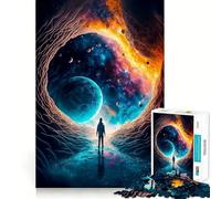 Rompecabezas de Nivel Portal Espacial para Adultos, 1000 Rompecabezas Que fortalecen la Memoria, alivian la ansiedad, Bordes Suaves, cálida Sorpresa (38x26cm)