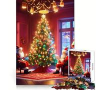 Rompecabezas de Nochebuena de Papá Noel para Adolescentes, 1000 Piezas, Juguete para ejercitar la Mente, diseño Relajante, Montaje, Sorpresa navideña (50x75cm)