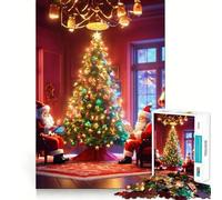Rompecabezas de Nochebuena de Papá Noel para Adolescentes, 1000 Piezas, Juguete para ejercitar la Mente, diseño Relajante, Montaje, Sorpresa navideña (50x75cm)