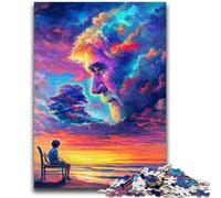 Rompecabezas de Nubes de Colores con Rostro Humano para Adultos, 1000 Piezas Un Juego desafiante, Ideal para Regalar a Toda la Familia (38x26cm)
