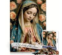 Rompecabezas de Nuestra Señora de Las Rosas para Adultos, 1000 Piezas, para Fortalecer la Memoria, Actividad para el hogar, Bordes limpios, Regalo Festivo (50x75cm)
