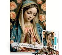 Rompecabezas de Nuestra Señora de Las Rosas para Adultos, 1000 Piezas, para Fortalecer la Memoria, Actividad para el hogar, Bordes limpios, Regalo Festivo (50x75cm)