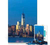 Rompecabezas de Nueva York para Adultos, 1000 Piezas, Juguete de Tren lógico, Tiempo de Paz, Corte Suave, Regalo Premium (38x52cm)