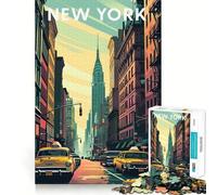 Rompecabezas de Nueva York para Adultos, 1000 Piezas, Juguete de Tren lógico, Tiempo de Paz, Corte Suave, Regalo Premium (38x26cm)