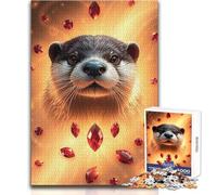 Rompecabezas de Nutria Granate Stonimal para Adolescentes, 1000 Piezas, Juego Educativo, Regalo Memorable y conmovedor, tamaño 50x75cm