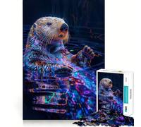 Rompecabezas de Nutria Marina en la Naturaleza para Adultos, 1000 Piezas, lógica Clara, Juguete, pasatiempo Tranquilo, Corte Perfecto, Regalo Elegante (38x26cm)