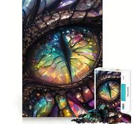 Rompecabezas de Ojo de dragón con Efecto arcoíris para Adultos, 1000 Piezas, Juguete de lógica, antiestrés, Corte de precisión, Regalo para Festivales (38x26cm)