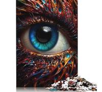 Rompecabezas de Ojo psicodélico, Divertido Rompecabezas Rectangular de Papel para niños y Adultos a Partir de 12 años, Regalo de cumpleaños, 1000 Piezas (26 x 38 cm)