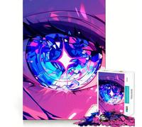Rompecabezas de Ojos de Chica Anime para Adultos,1000 Piezas,Juego para estimular la Mente,tamaño Uniforme,Piezas precisas,Ideal para Viajar, ejercitar la Mente (38x52cm)