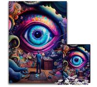 Rompecabezas de Ojos Grandes de 1000 Piezas para Adultos, Rompecabezas de cartón, decoración del hogar y la diversión navideña, 26x38cm/10,23x14,96 Pulgadas