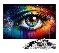 Rompecabezas de Ojos Hermosos de 1000 Piezas para Adultos, Rompecabezas desafiantes, Rompecabezas de Bricolaje desafiante para Adolescentes, 50x75cm/19,68x29,52 Pulgadas