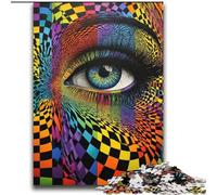 Rompecabezas de Ojos Psicodélicos de 2000 Piezas para Adolescentes, un Juego desafiante y Familiar, cumpleaños, decoración de Pared 70x100cm