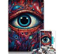 Rompecabezas de Ojos psicodélicos para Adolescentes, 1000 Piezas, Juguete Educativo Intelectual descompresor, Regalo de Amigo Secreto, 38x26cm