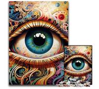 Rompecabezas de Ojos psicodélicos para Adultos, 1000 Piezas de Madera, desafiante Rompecabezas para Adolescentes, diversión Familiar, 50x75cm/19,68x29,52 Pulgadas