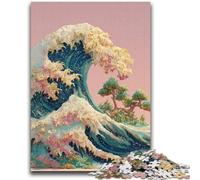 Rompecabezas de Olas de Estilo japonés de 1000 Piezas para Adultos y Adolescentes Un Juego desafiante Ideal para Regalar a Toda la Familia (50x75cm)