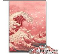 Rompecabezas de Olas de Estilo japonés de 2000 Piezas para Adultos Juguete desafiante Cada Pieza es única Diversión Familiar desafiante (70x100cm)