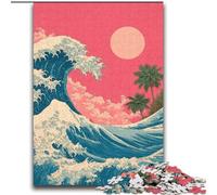 Rompecabezas de Olas de Estilo japonés para Adultos, Juguetes desafiantes Cada Pieza es única Diversión Familiar desafiante 70x100cm