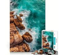 Rompecabezas de Olas del océano de 1000 Piezas para Adolescentes Juguete de lógica Clara, Ligero y Relajante Corte Perfecto Regalo conmovedor (50x75cm)