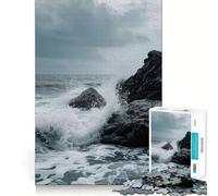 Rompecabezas de Olas del océano para Adolescentes, 1000 Piezas, Juguete Intelectual, escapada Tranquila, Corte de Calidad, Regalo de Temporada (38x26cm)