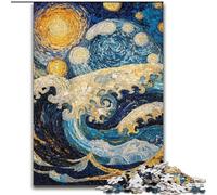 Rompecabezas de Olas del océano para Adultos 1000 Piezas, Ayuda a ejercitar el Cerebro, Juguetes adictivos para Cultivar la Paciencia, decoración (26x38cm)