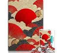 Rompecabezas de Ondas de Estilo japonés para Adultos y Adolescentes Ayuda a ejercitar el Cerebro Juguetes adictivos para Cultivar la Paciencia y la interacción Entre Padres e Hijos 75x50cm