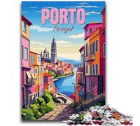 Rompecabezas de Oporto, Portugal, para Adolescentes, Juegos educativos, decoración del hogar, Regalo de cumpleaños, Arte Mural, 1000 Piezas (26x38cm)
