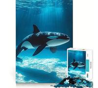Rompecabezas de orcas submarinas para Adultos, 1000 Piezas, estimula la Memoria, Juego Relajante, Corte Premium, (38x26cm)