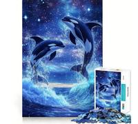 Rompecabezas de orcas y Olas asesinas para Adultos, 1000 Piezas, Juguete para ejercitar la Mente, Divertido y Relajante, Ideal para armar, Regalo navideño (50x75cm)