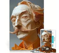 Rompecabezas de Origami de Salvador Dalí de 1000 Piezas para Adolescentes: Mejora la Memoria, Calma, Escape, patrón, ensamblaje, cálida Sorpresa (38x26cm)