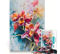 Rompecabezas de orquídeas de 1000 Piezas para Adultos Regalo Ideal para Mejorar la Memoria y Relajarse Diseño Premium Sorpresa cálida (50x75cm)
